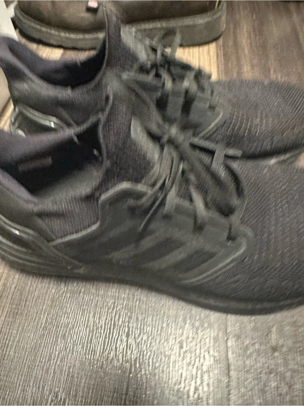 adidas Men's Black Knit Athletic Running Shoes